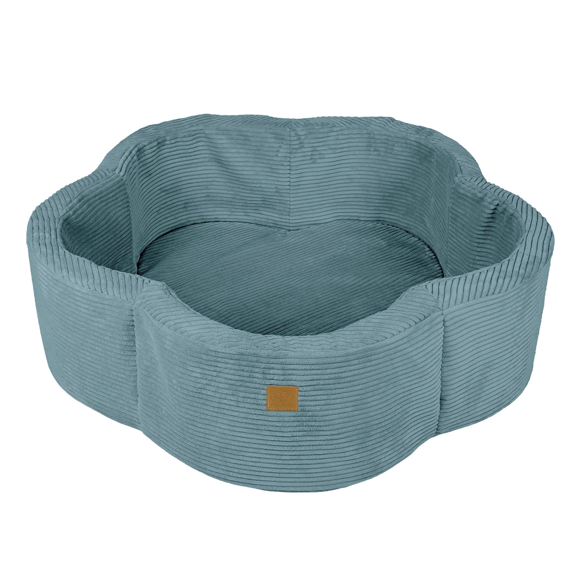 Foam Baby Ball Pit in Turquoise Flower Design