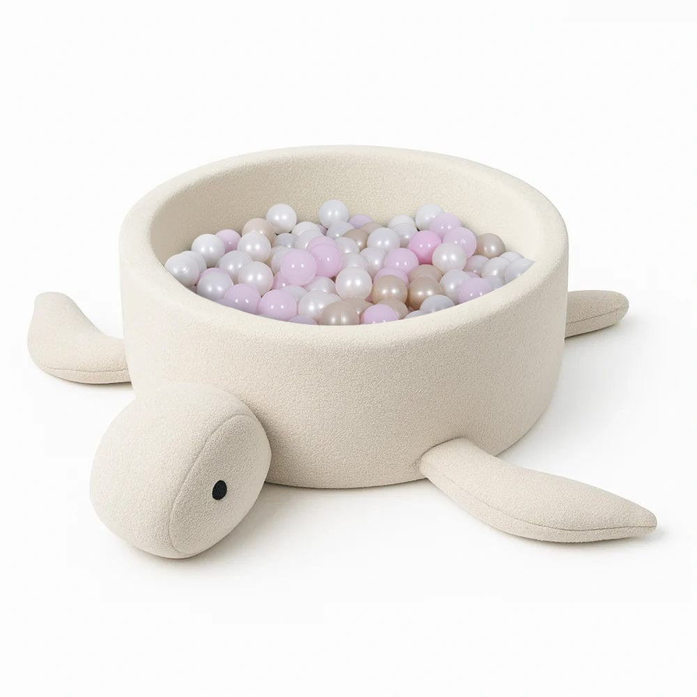Turtle Foam Baby Ball Pit in Cheesecake Cream Boucle