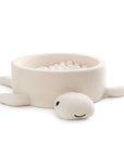 Foam Baby Ball Pit Without Balls - Turtle Cheesecake Cream Beige Boucle