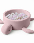 Foam Baby Ball Pit in Turtle Raspberry Pink Boucle