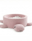 Foam Baby Ball Pit Without Balls - Turtle Raspberry Glaze Pink Boucle