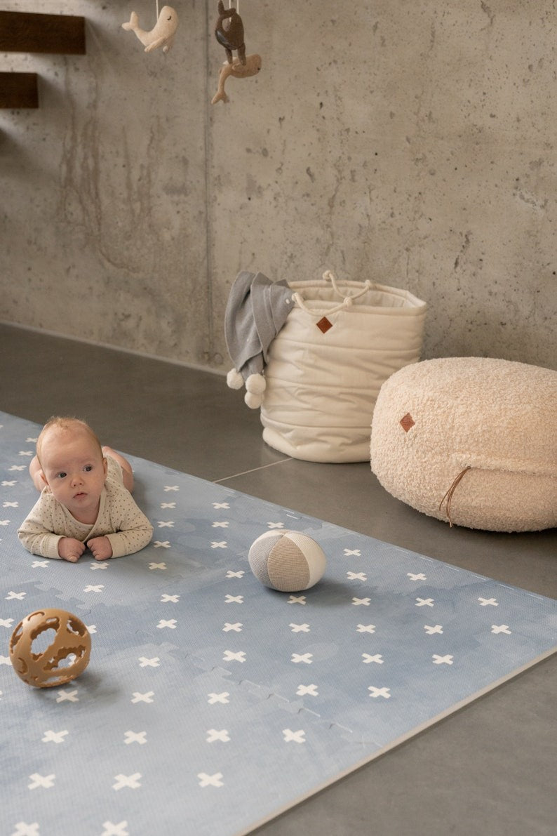 Foam Puzzle Playmat in Cross Azure