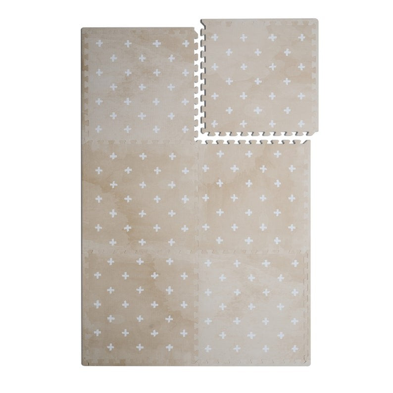 Foam Puzzle Baby Playmat in Cross Sand