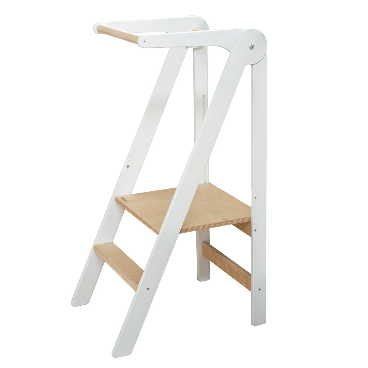 Foldable Kitchen Helper Tower with Safety Rail