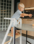 Foldable Kitchen Helper Tower with Safety Rail