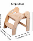 Foldable Montessori Kitchen Step Stool-2