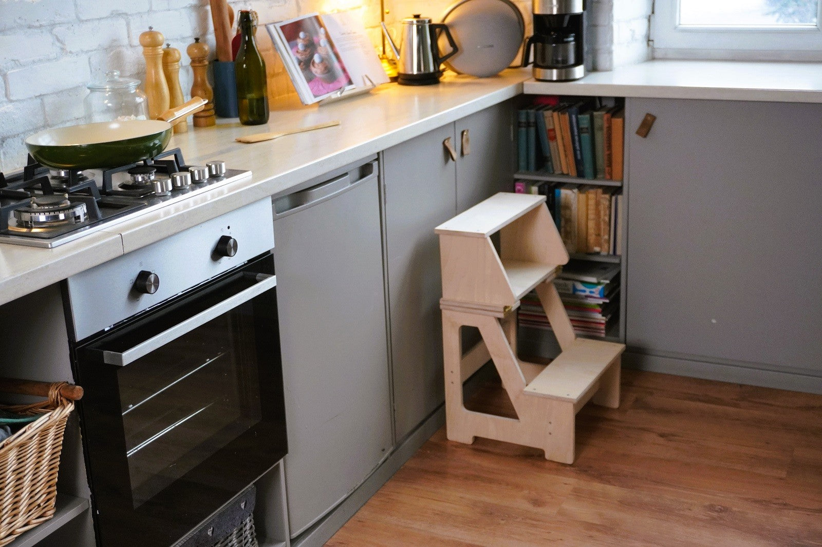 Folding Seat and Step Stool for Home Use