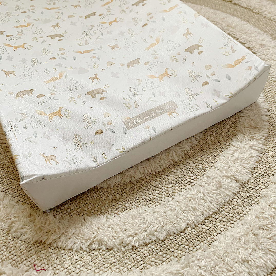 Anti-Roll Wedge Baby Changing Mat - Woodland Animals