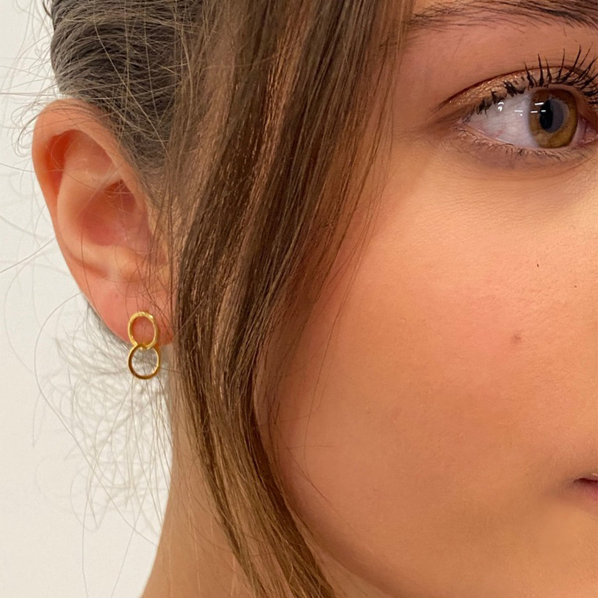 Forever Rings Simple Gold Stud Earrings