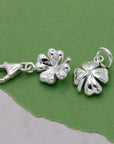 Four Leaf Clover Silver Charm
