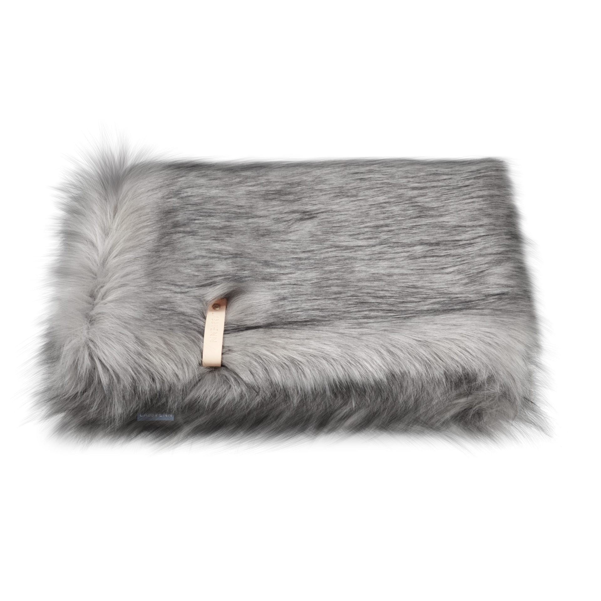 Silver Faux Fur Blanket for Pets