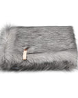 Silver Faux Fur Blanket for Pets