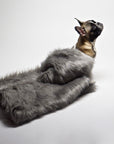 Silver Faux Fur Blanket for Pets