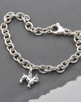 French Bulldog Silver Dog Charm
