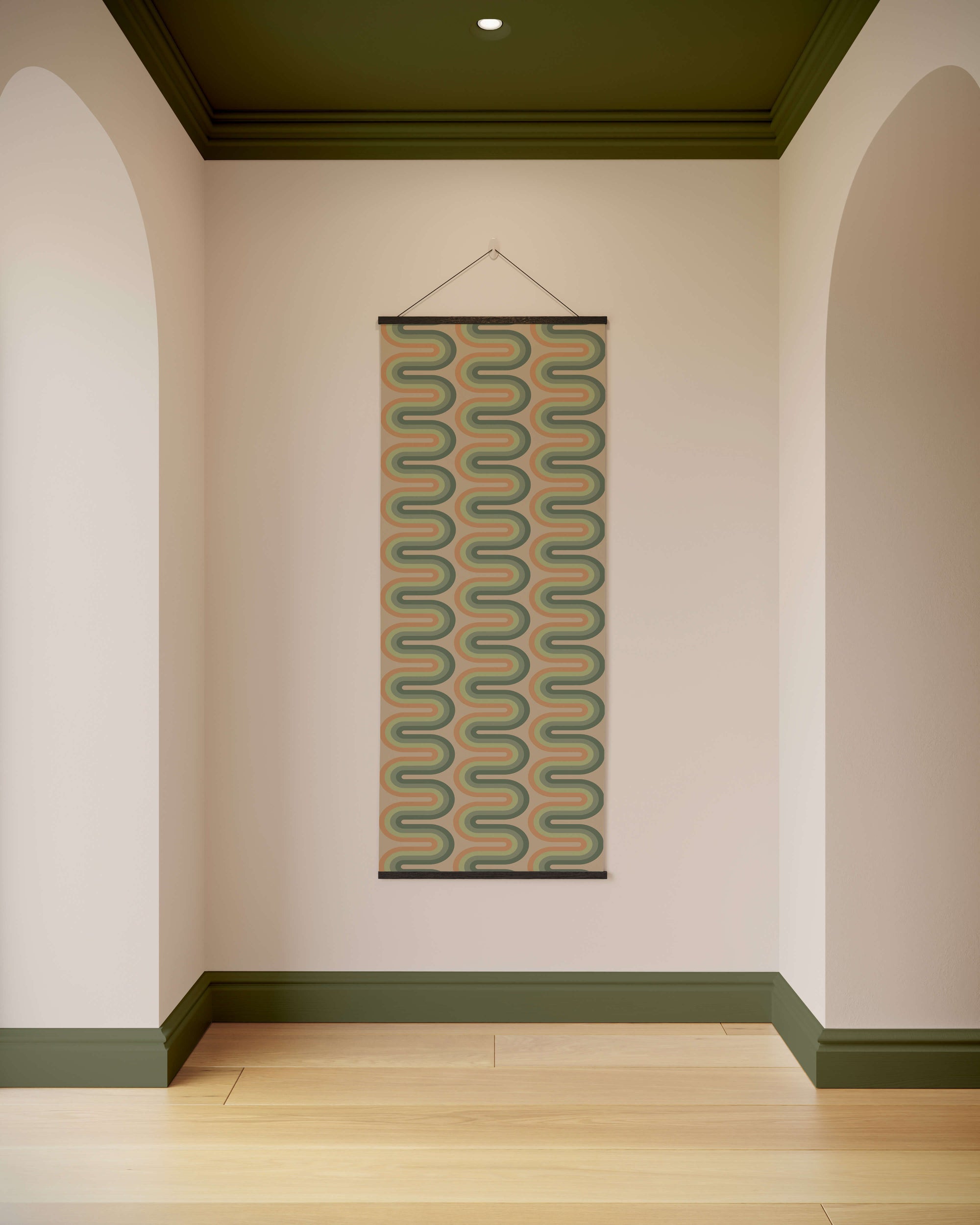 Retro wiggle stripe Tapestry