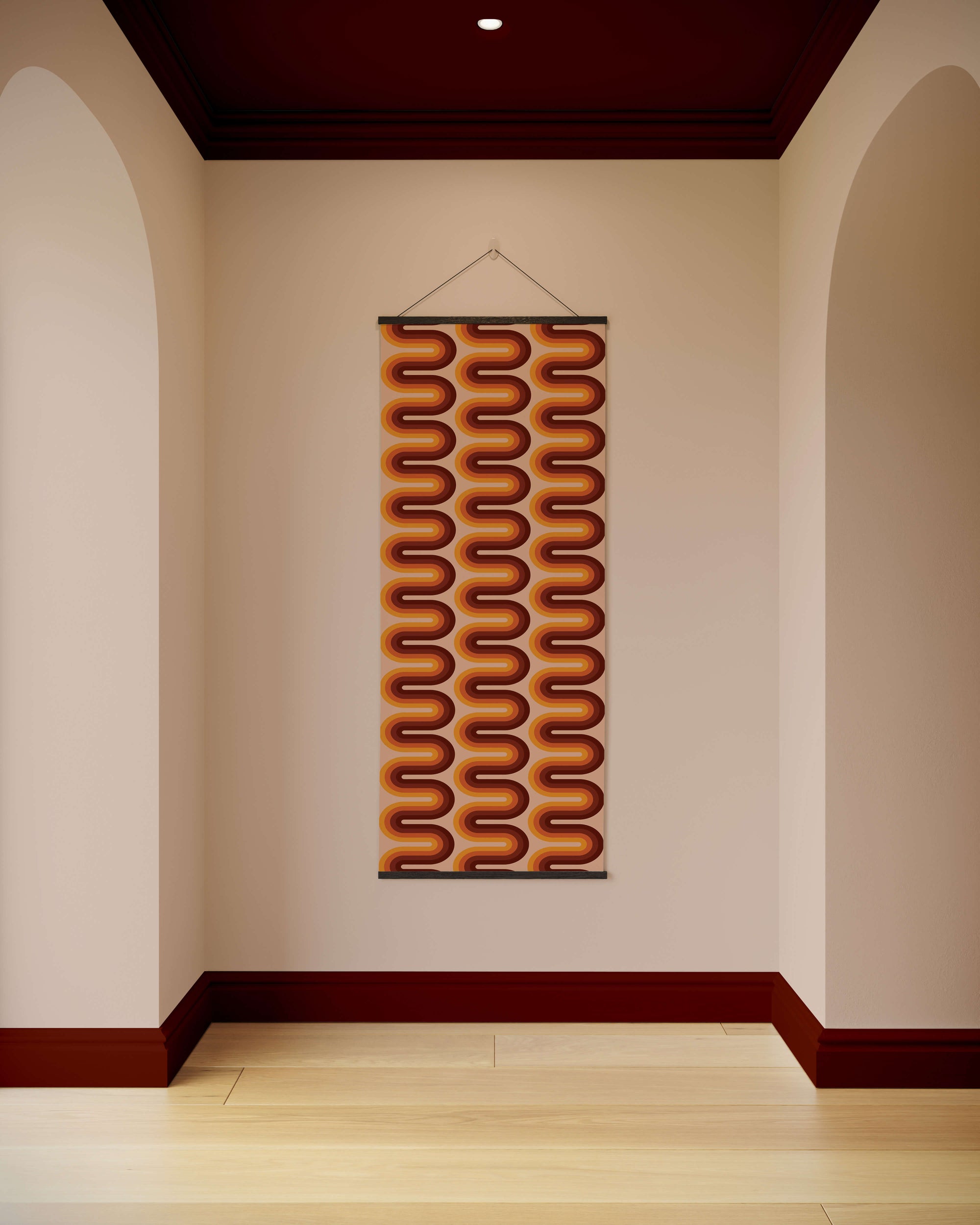 Retro wiggle stripe Tapestry