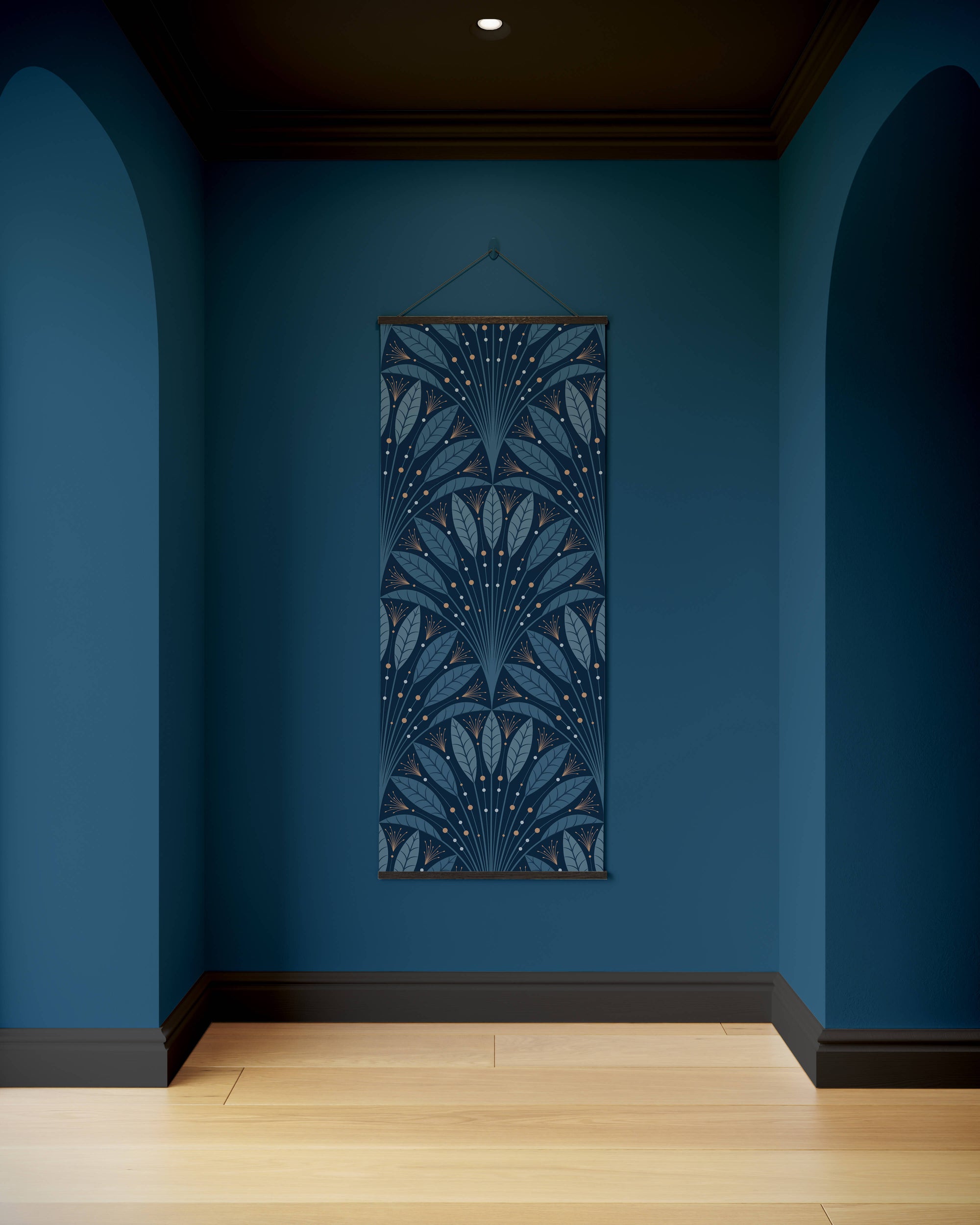 Art Deco Leaf Fan Tapestry