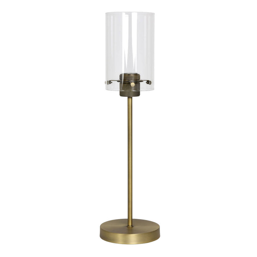 Luxury Fulham Table Lamp with Elegant Glass Shade and Antiqued Brass Base, Classic Home Decor Lighting by Ella James at brixbailey.com