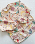 Long Sleeved Baby Bib - Snack Time