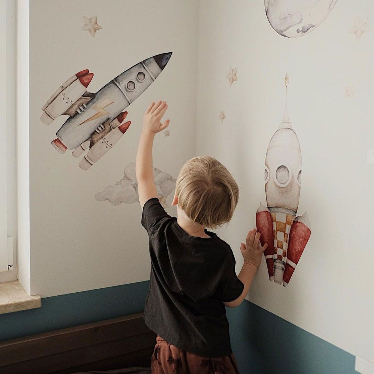 Future Sky Wall Stickers Set for Kids Bedrooms