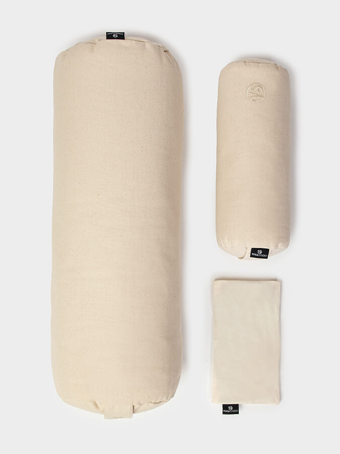 Yoga Studio Organic Meditation Bolster &amp; Eye Pillow Set - Relax
