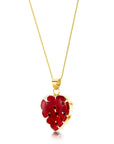 Poppy Heart Pendant Necklace