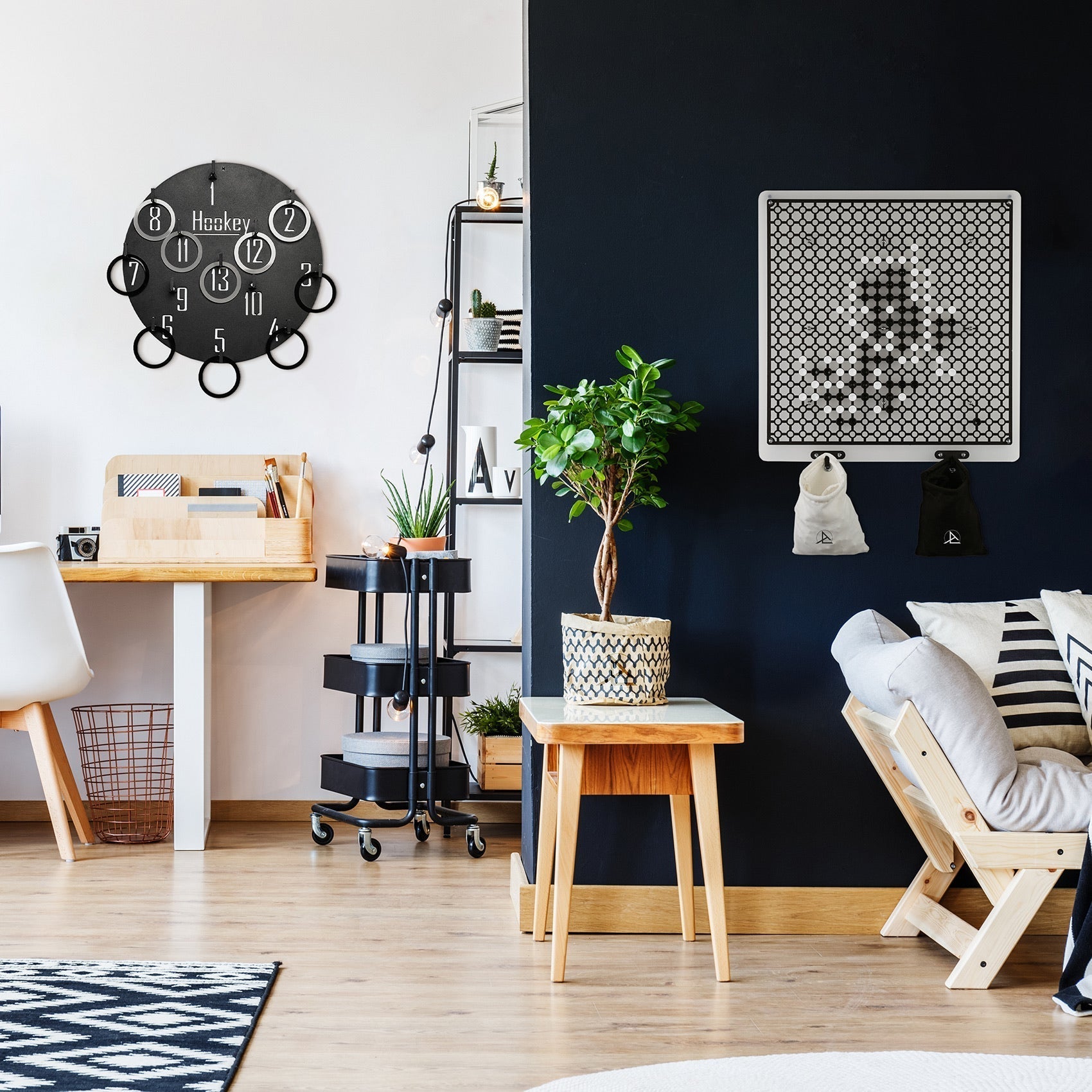 Hookey Ring Toss Wall Game