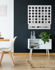 White Four in a Row Wall Game