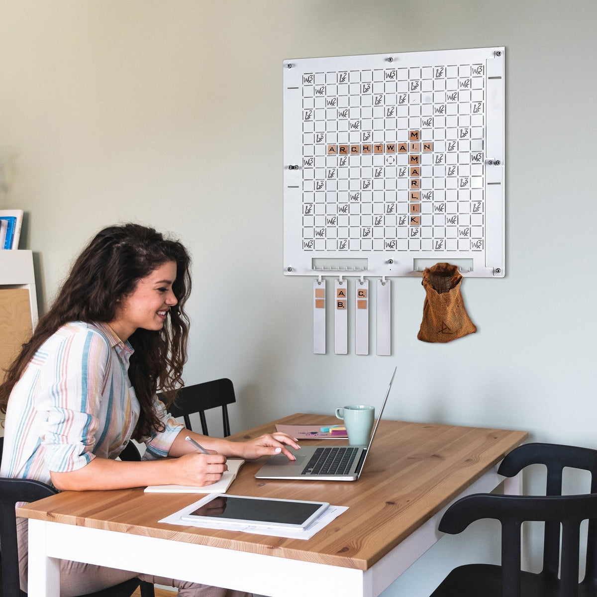 White Words Wall Game