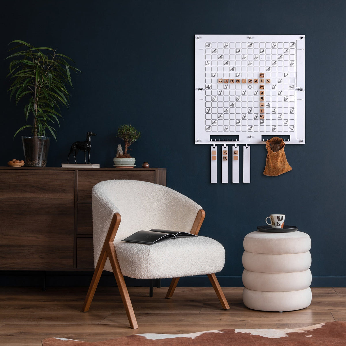 White Words Wall Game