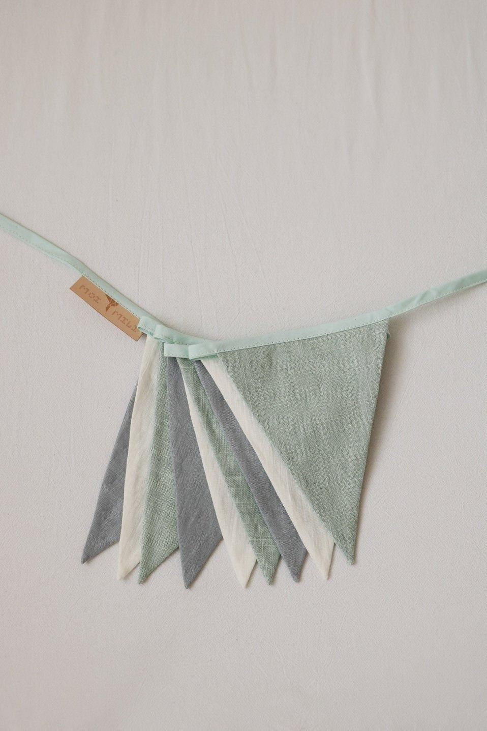 Mint Decorative Fabric Garland