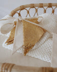 Gold and Beige Sequin Garland for Kids Room Décor