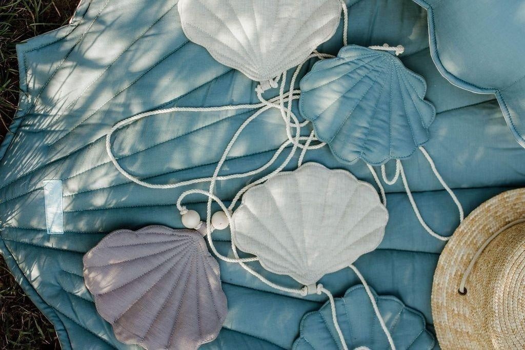 Dusty Blue Shell Garland Decoration