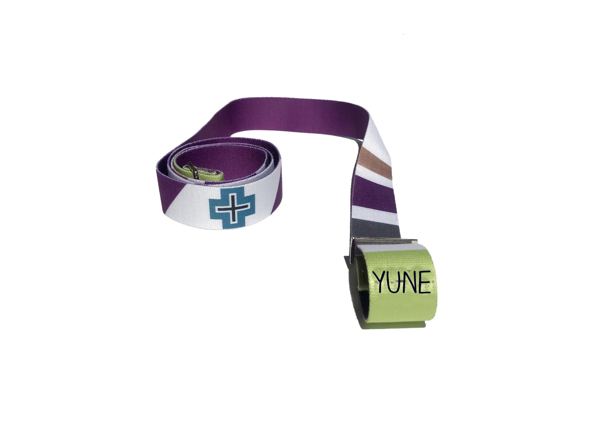 Gemini Yoga Strap – White Stretching Strap w/ Metal Buckles | Yune Yoga-4