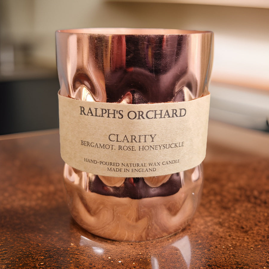 Premium copper tin candles, elegant hand-poured soy candles in luxury scents, cruelty-free eco-friendly home decor by Ralph's Orchard at brixbailey.com