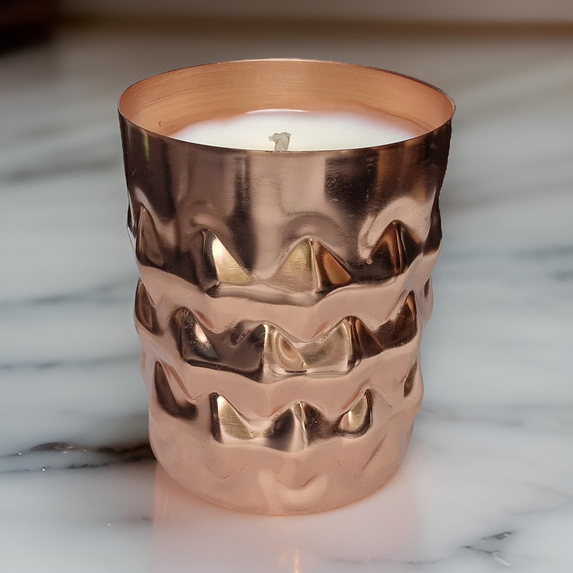 Luxury vintage bookshop scented candle with cashmere, leather, sandalwood, amber, vanilla, and warm ginger, handmade in the UK by Ralph&#39;s Orchard at brixbailey.com