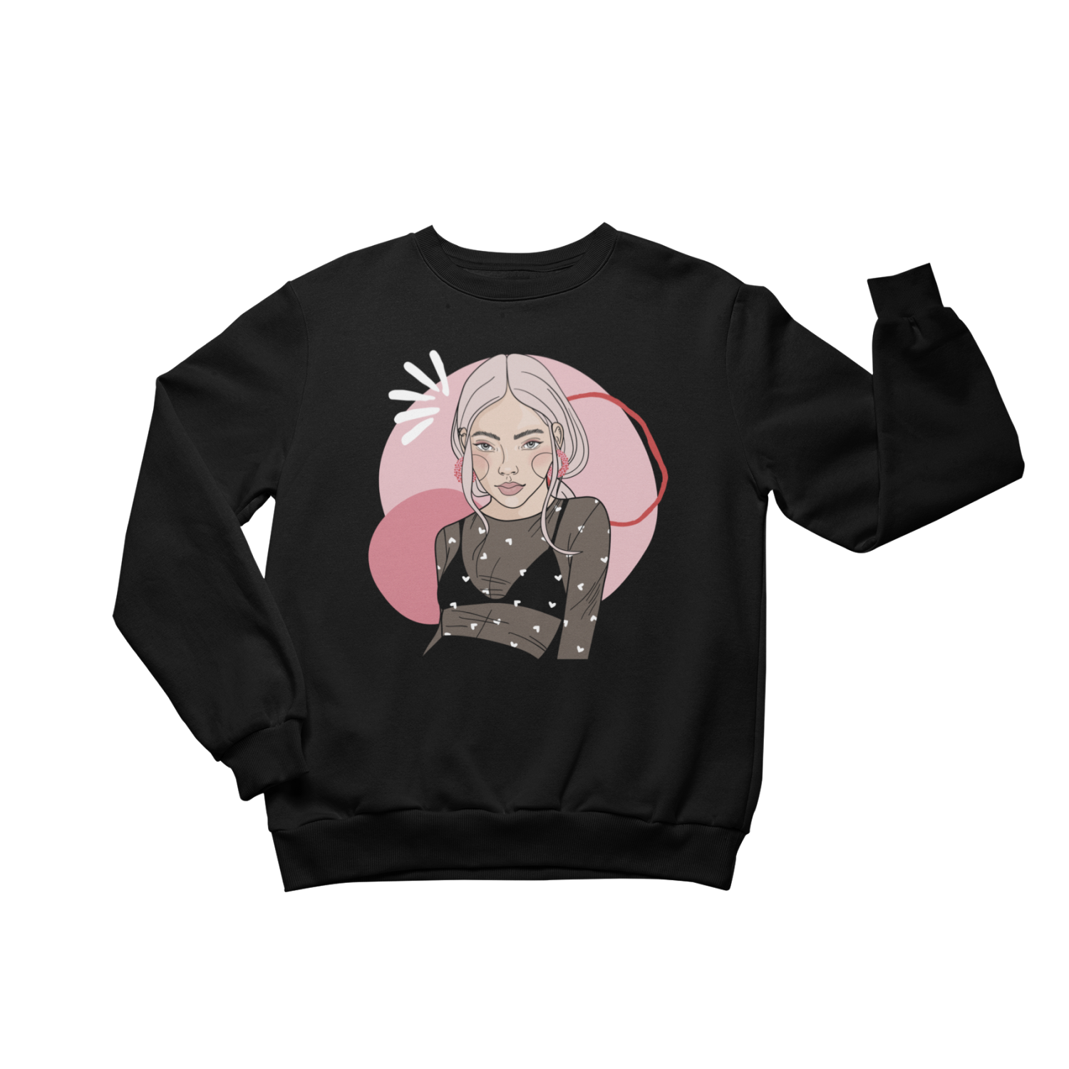 Unisex Crewneck Sweatshirt with Cozy Cupid Illustration