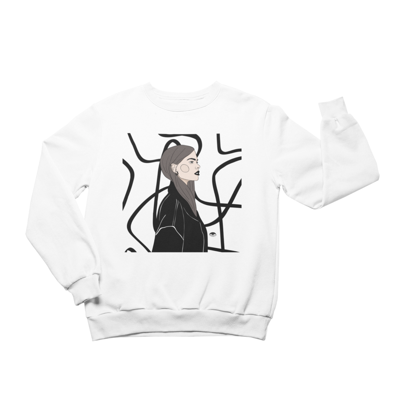 Unisex Crewneck Sweatshirt with Free Falling Art