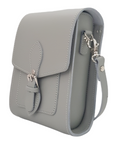 Handmade Leather Festival Phone Bag - Ghost Grey