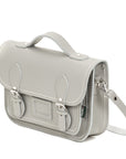 Leather Midi Satchel - Ghost Grey