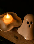 Ghost Tealight Holder – Handmade Ceramic Candle Holder