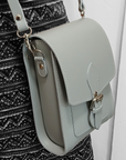 Handmade Leather Festival Phone Bag - Ghost Grey