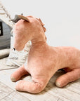 Giant Velvet Wingless Pegasus Toy in Dusty Pink