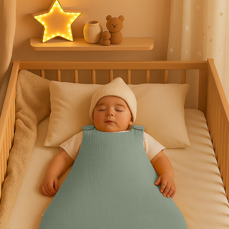 gigoteuse vert bebe froid hiver puericulture papate