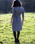 Gina Geo Breastfeeding Dress Blue