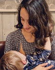 Gina Geo Breastfeeding Dress Blue