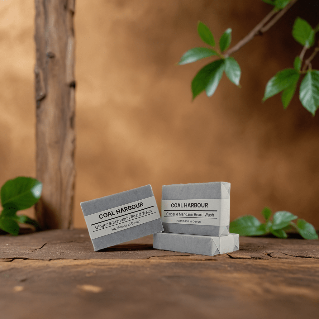 Ginger, Mandarin &amp; Dead Sea Mud 100g Beard Wash Bar