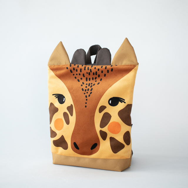 Giraffe Kids Backpack - Velvet &amp; Waterproof Polyester