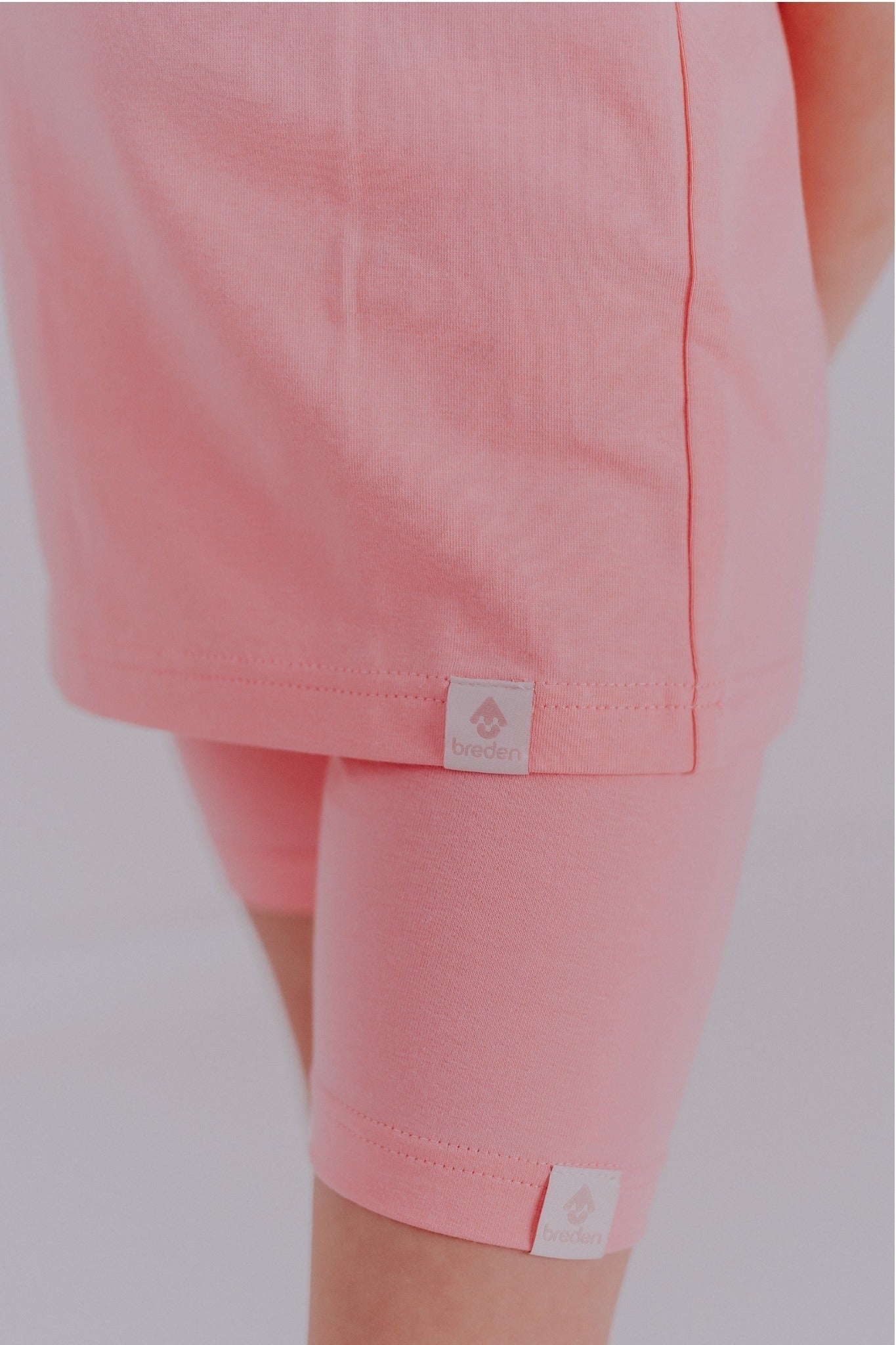 Girls Short Cotton Biker Style Leggings