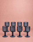 Eleanor Wine Glass, Blue - Set of 8